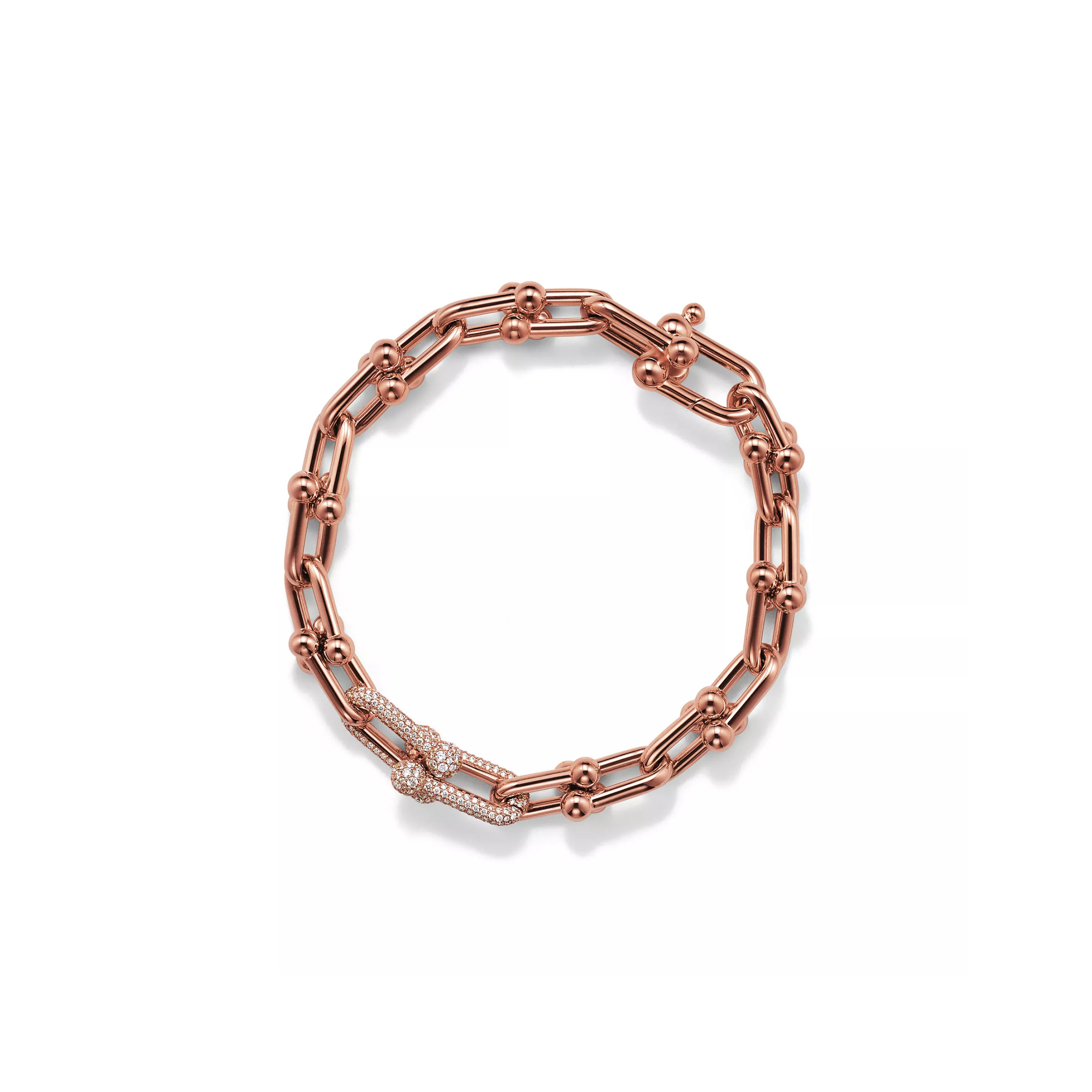 TIFFANY HARDWEAR MEDIUM LINK BRACELET DIAMONDS 71792536